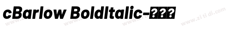 cBarlow BoldItalic字体转换